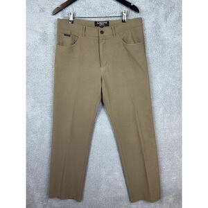 Alberto Pants Mens Size 35x32 Khaki Performance Golf Comfort Fit Rookie Stretch